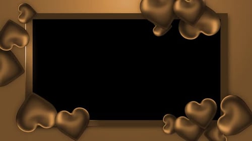 Valentine Love Gold Frame Alpha Loop