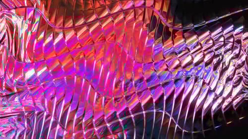 Abstract Futuristic Iridescent Wavy Background Animation