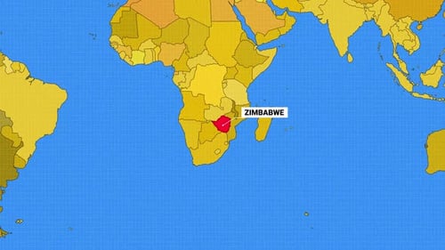 Animated World Map Highlight Country Location