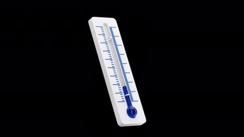 Animated thermometer icon for your video on a transparent background.