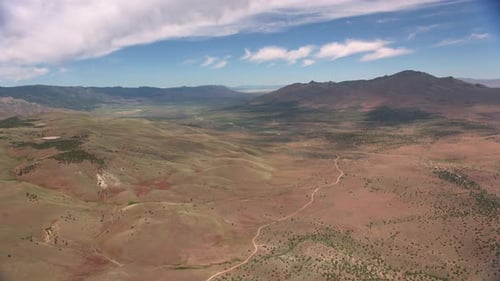 Abstract desert patterns from a helicopter in Nevada USA