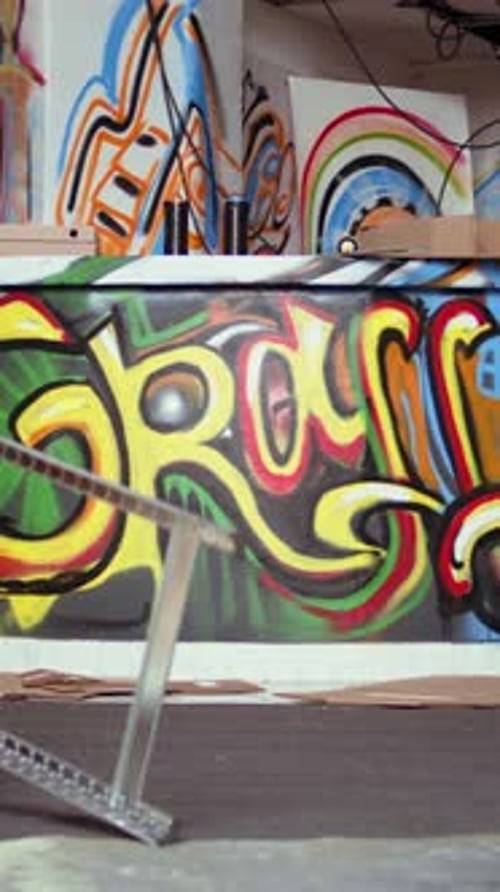 Abstract Graffiti in Urban Setting