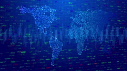Symbole d'investissement en finance d'entreprise intelligence artificielle IoT Internet des objets technologie numérique