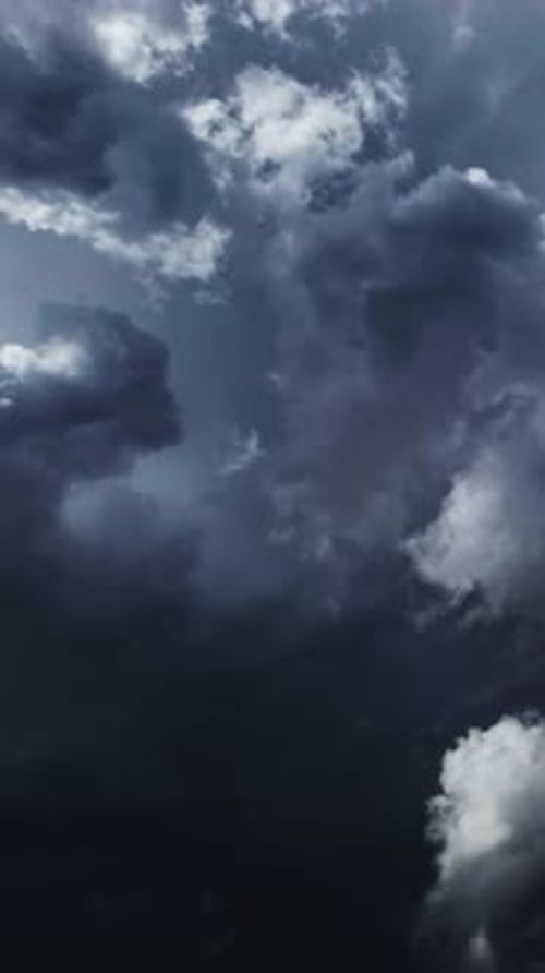 Dark storm clouds moving