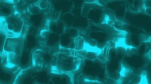 Abstract Fluid Glowing Cyan Blue Background Loop