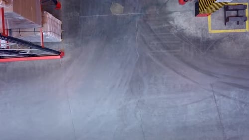 Fast work on the transportation of goods in the warehouse using special equipment