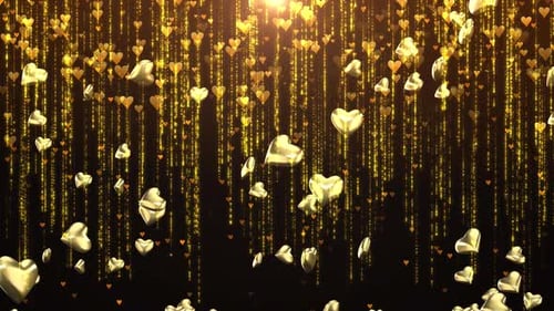 Fondo dorado de lujo para el día de San Valentín