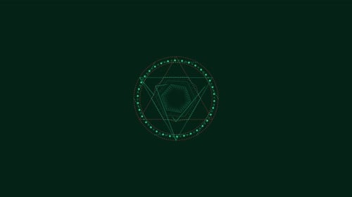 Animated HUD in Alien Style with Flashing Dots