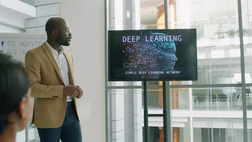 Professional Speaker Presenting New Product