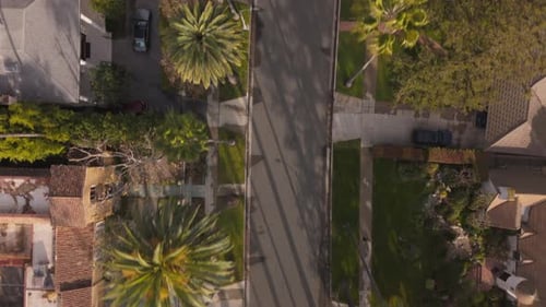 This is an Aerial View of an Upscale Neighborhood Located in Beverly Hills Los Angeles