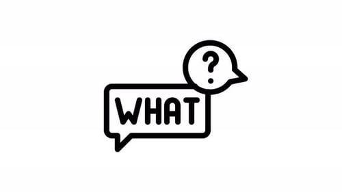 Minimalist Animated Speech Bubble What Question Mark Icon