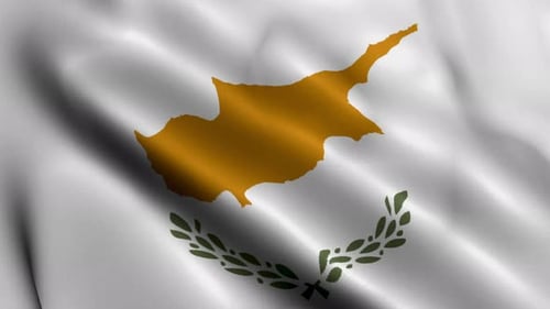 Cyprus Flag Waving Animation Loop