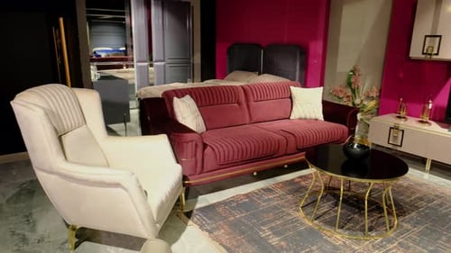 Elegant Furniture Display in Modern Interior Room