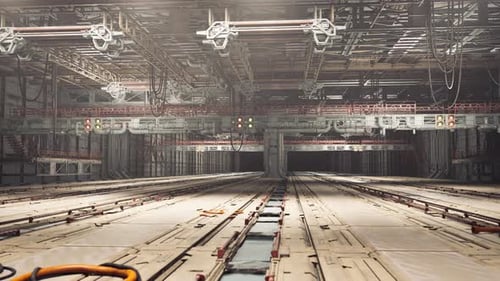 Underground Safety Storage Shelter with Racks and Ventilation