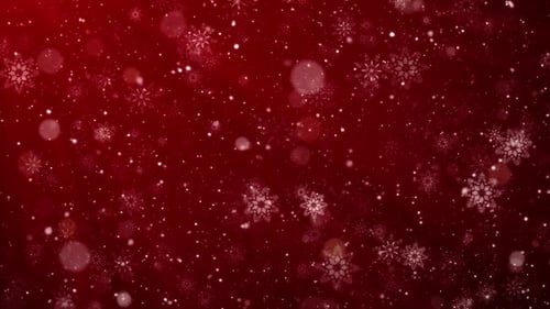 Elegant Red Christmas Snowflakes Background