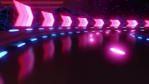Fundo retrô dos anos 80, Neon Race Circuit 4K
