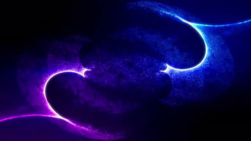 Abstract Glowing Neon Particle Wave Background Loop