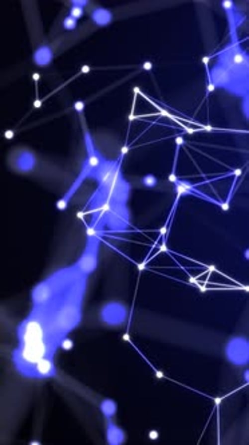 Futuristic Digital Network Plexus Looping Animated Background
