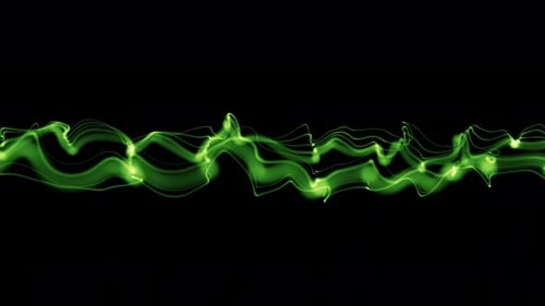 Glatte Linienwellenanimation in grüner Farbe