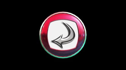 Glossy 3D Spinning Arrow Animation Element