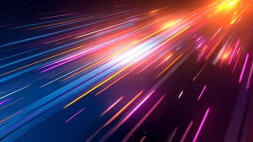 Abstrakte Geschwindigkeitslinien in leuchtenden Farben. Lichtstreifen, Zeitraffer, energisch