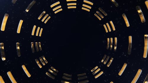Abstract Golden Geometric Rotation Loop Background