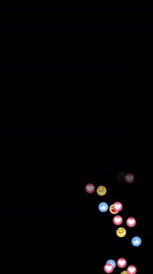 Social Media Live Stream Floating Emojis Reactions Animation