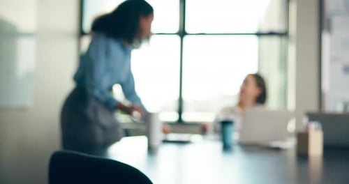 Business Meeting with Laptop in an Office