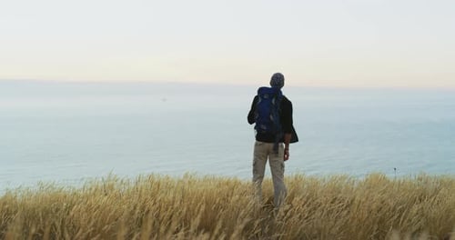 Taking in the peaceful panoramic view