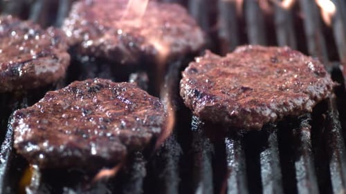 Hamburgers on Grill in, on Phantom Flex