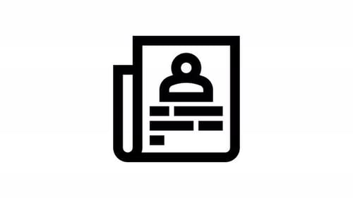 newspaper line icon animation