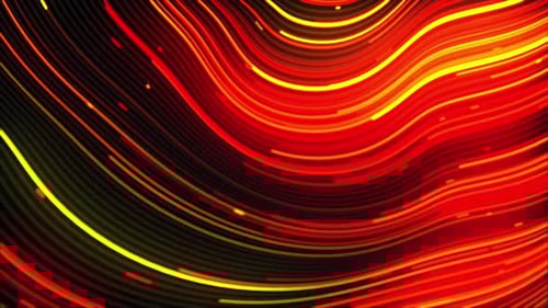 Dynamic Abstract Glowing Wavy Lines Background