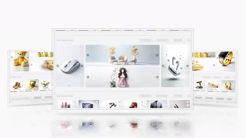 Animated E-commerce Website Interface with Online Shopping Process