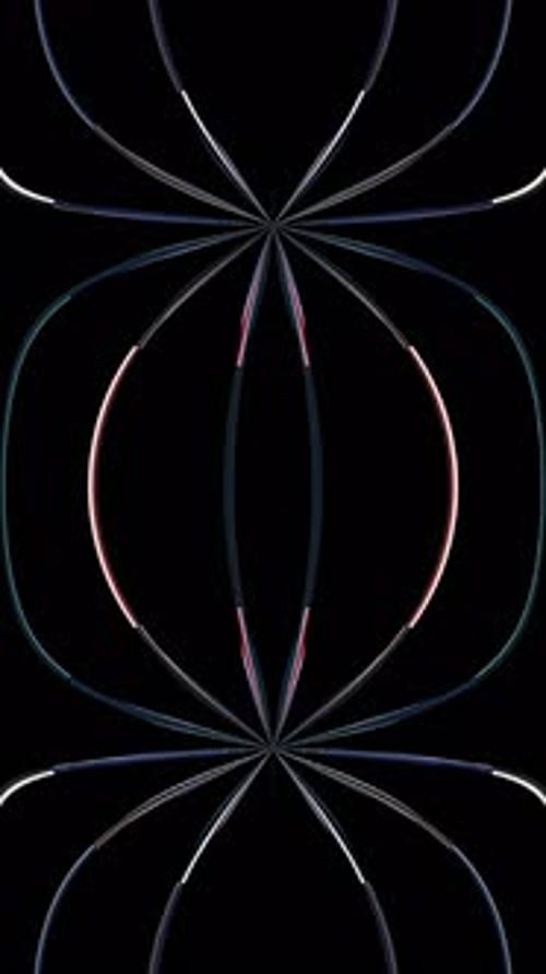 Abstract Neon Glowing Symmetrical Lines Background Loop