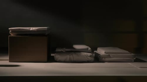 Dark Room Full of Boxes and Packages