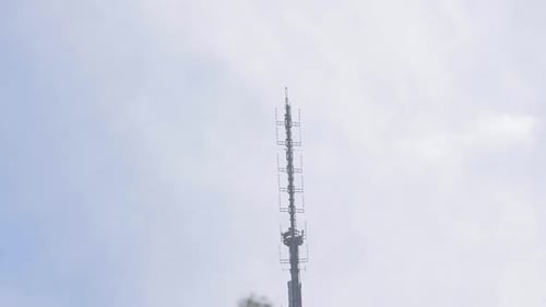tip of eletricity pole signal tower