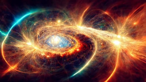 Swirling Abstract Cosmic Energy Galaxy Animation