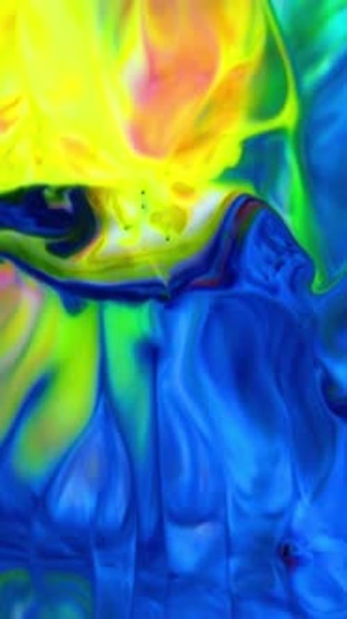 Vertical Colorful Pattern Of Creative Ink Painting Background 22