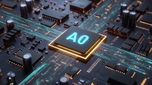 Digital Processor Data Flow Title Reveal Animation