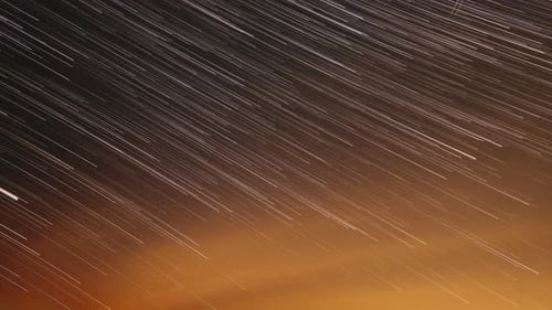 Abstract Star Trails Time Lapse in the Night Sky