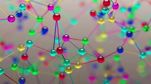 3D animation of the geometric shape of a lattice in space.