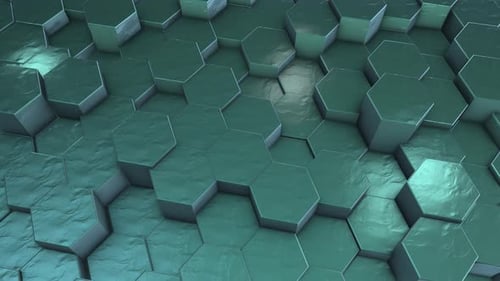 Abstract Geometric Hexagon Pattern Rising and Falling Loop