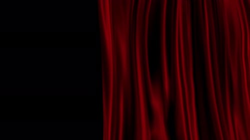 Red curtain with alpha channel closing