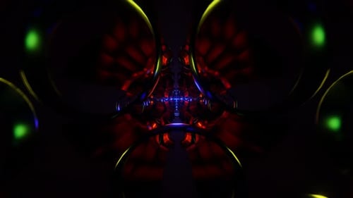 Captivating VJ Loop with Dynamic and Trippy Neon Hypnotic Seamless Patterns