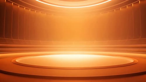 Futuristic Orange Virtual Studio Background Animation