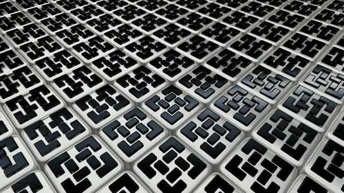 Dynamic Abstract Geometric Black and White Tile Pattern Background