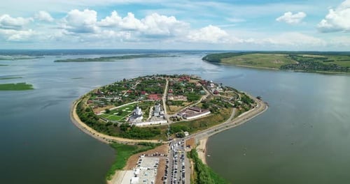 Drone View of Sviyazhsk Islandcity