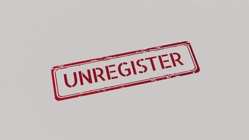 Animated Unregister Text Stamp Effect