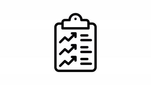 planning line icon animation