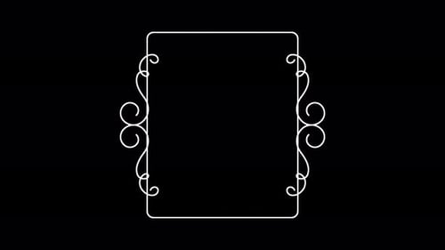 Elegant Line Art Vertical Decorative Frame Drawing Animation
